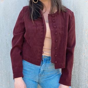 Burgundy blazer